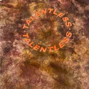 TALENTLESS Earthy Tie-Dye Tee and pink spray t shirts bundle